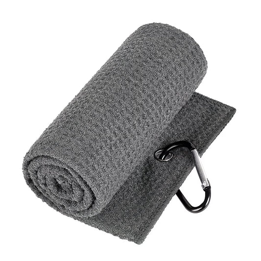 Microfibre Waffle Golf Towel with Clip 30x30cm