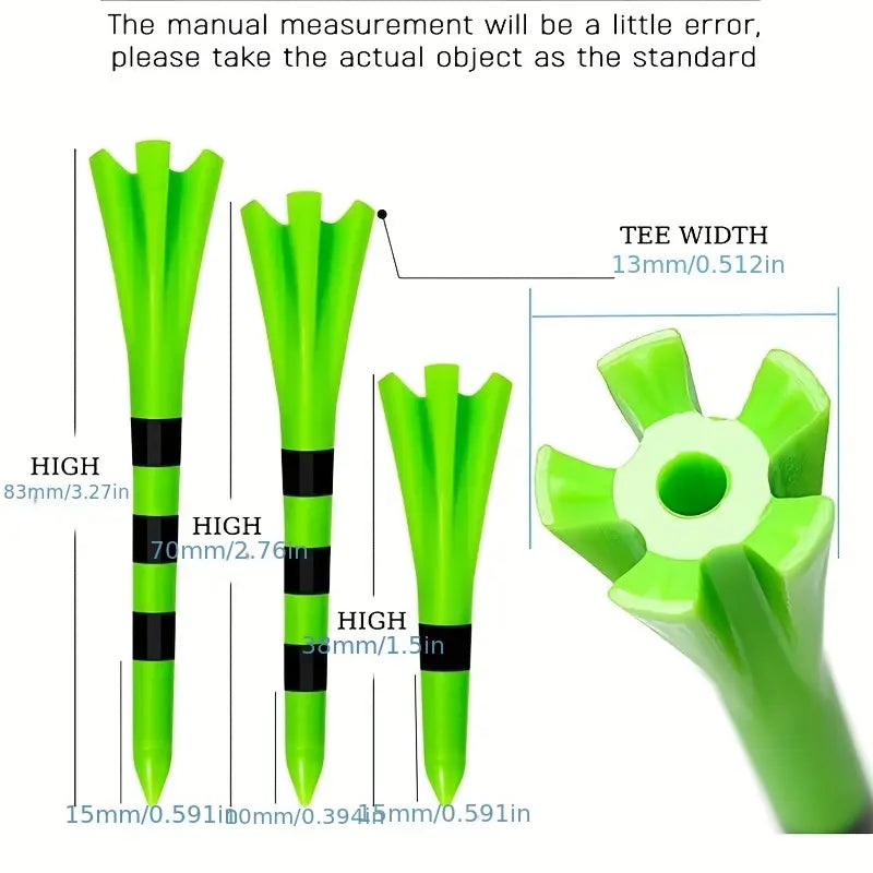 Five-Claw Golf Tees – 70mm, 25pcs