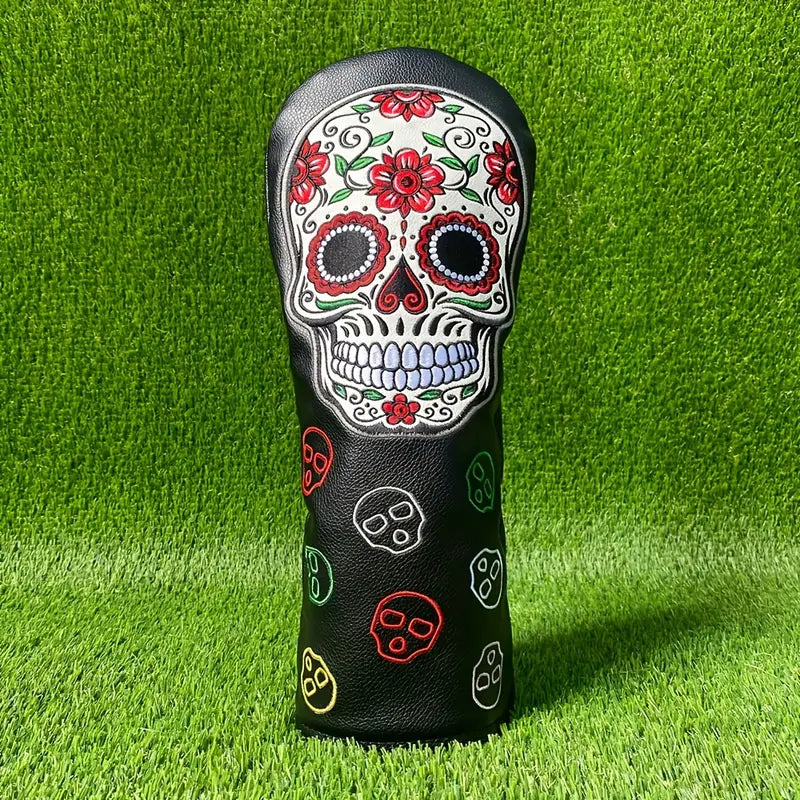 Colorful Skull Golf Club Head Cover