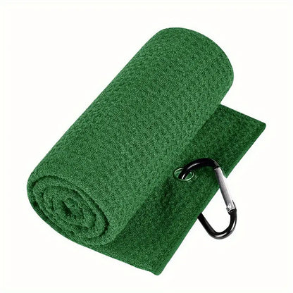 Mikrofaser-Waffel-Golfhandtuch mit Clip