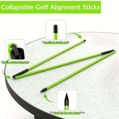 Golf Alignment Stick, 2 Set Golf Alignment Rods