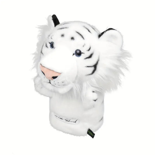 remium Animal Plush Golf Driver Head Covers – Fits 460cc Drivers (White Tiger, Lion, Husky, Rooster)