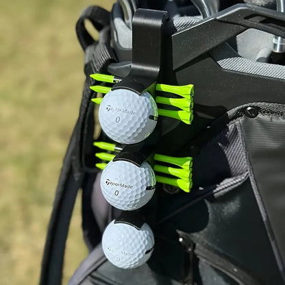 Golf ball and tee holder for belt