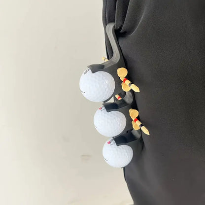 Golf ball and tee holder for belt