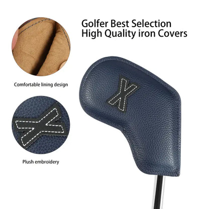 10pcs double-sided digital golf headcover