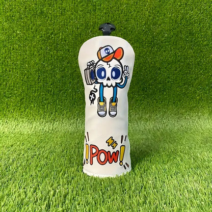 Cubierta de cabeza de personaje de dibujos animados