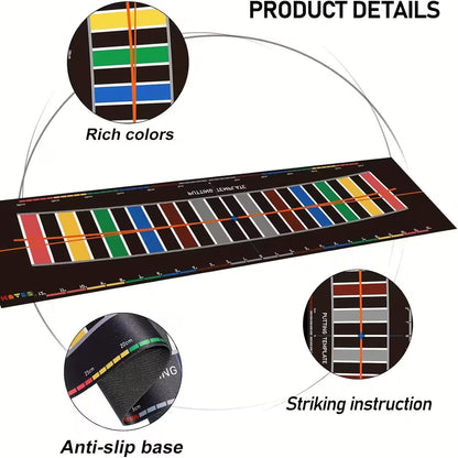 Pro Golf Putting Alignment Mat – Visual Stroke Trainer with Arc Path & Distance Control (80cm x 20cm)