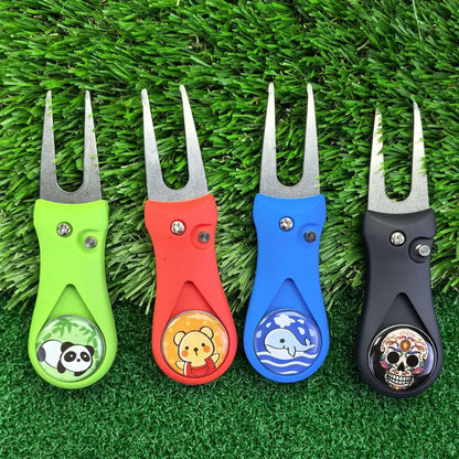 Divot repair tool with cartoons 1 pcs.