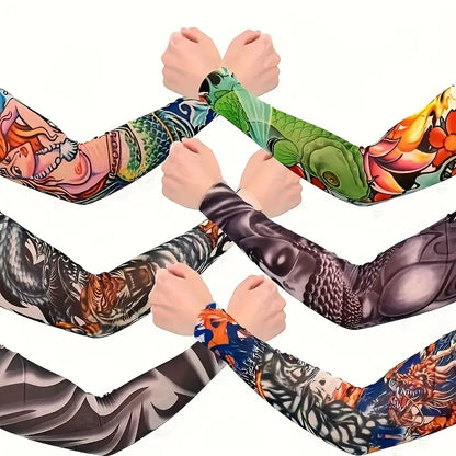Protective sleeves tatoos 6 pcs mixed design.