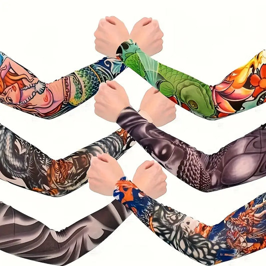 Protective sleeves tatoos 6 pcs mixed design.