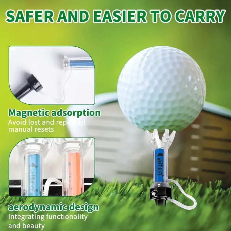 Magnetic plastic golf tee set 5pcs (90mm)