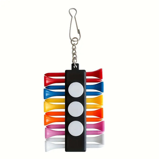 Golf tee holder on chain