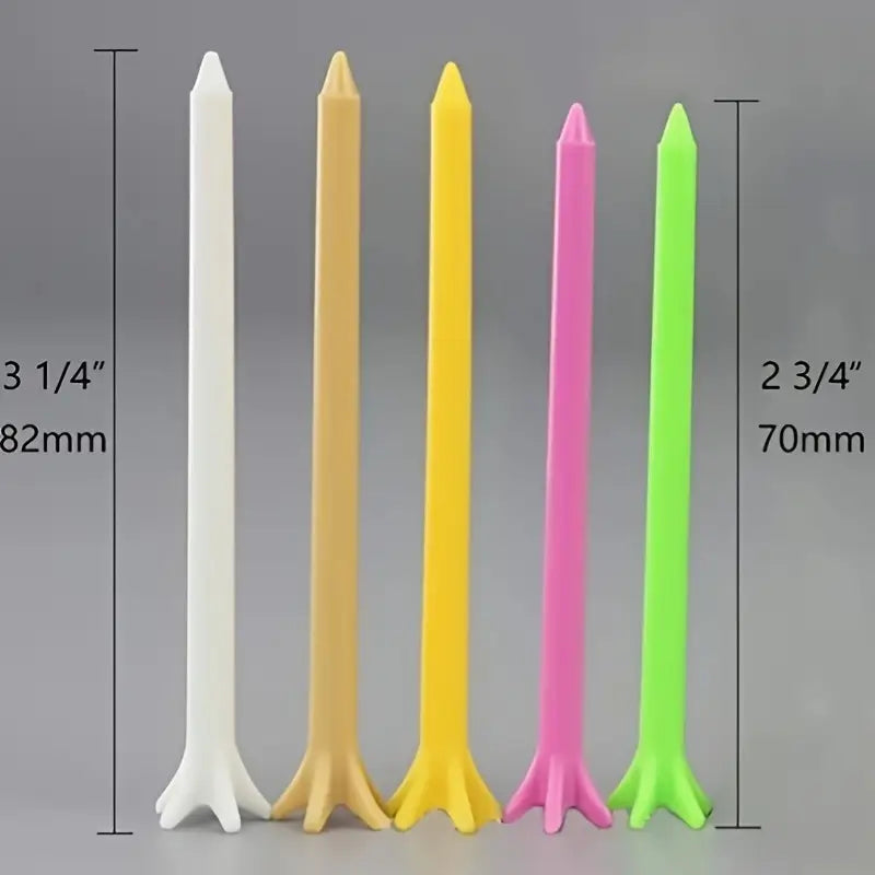 Unbreakable Golf Tees With Improved Durability 70mm 25 pcs