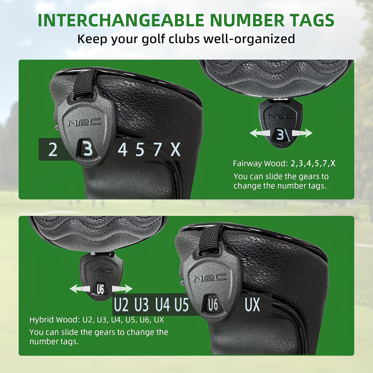 Premium  – Wavy Quilted PU Leather with Interchangeable ID Tags