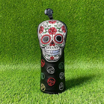 Colorful Skull Golf Club Head Cover