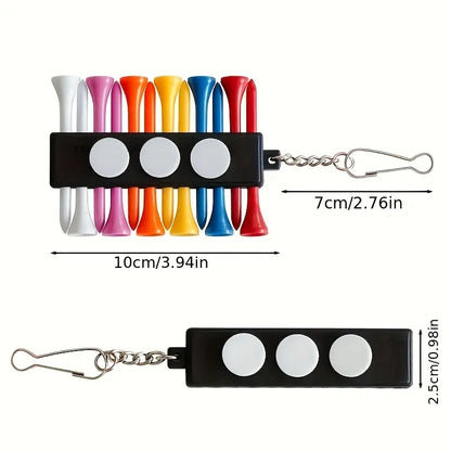 Golf tee holder on chain