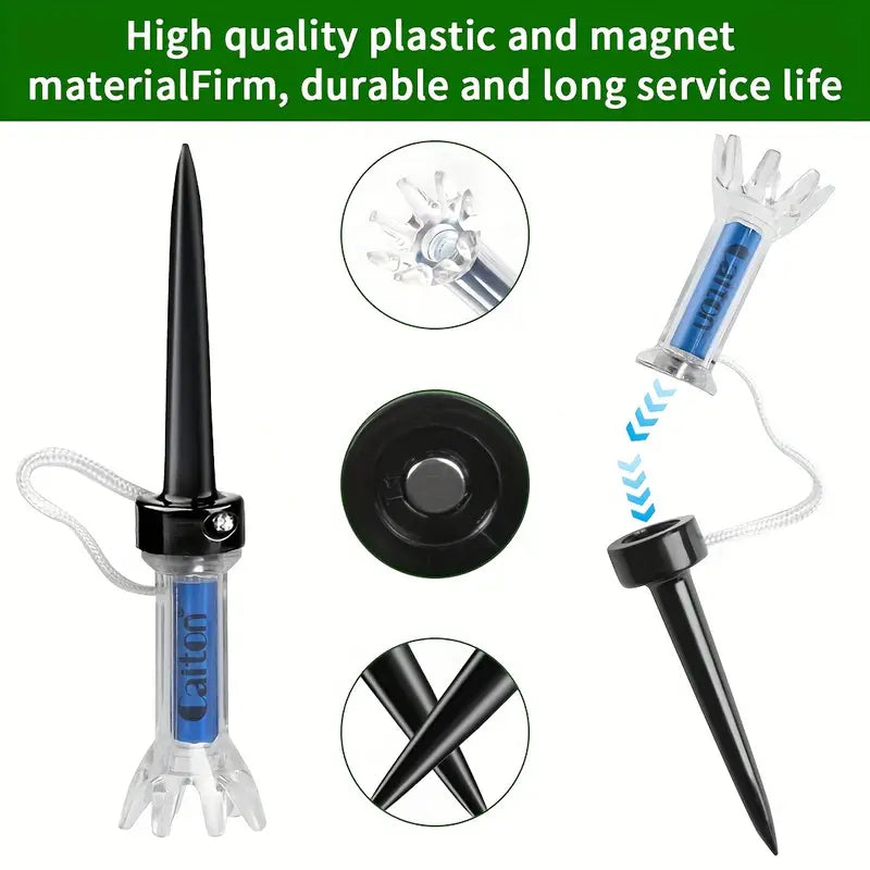 Magnetic plastic golf tee set 5pcs (85mm)