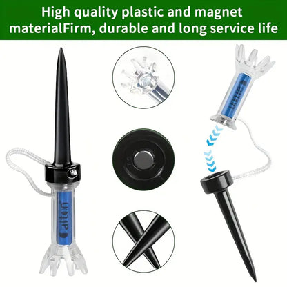 Magnetic plastic golf tee set 5pcs (85mm)