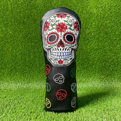 Colorful Skull Golf Club Head Cover