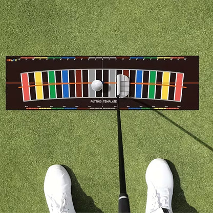 Pro Golf Putting Alignment Mat – Visual Stroke Trainer with Arc Path & Distance Control (80cm x 20cm)