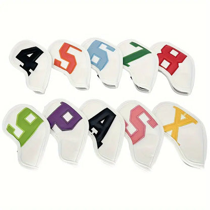 10pcs Waterproof Golf Iron Head Covers