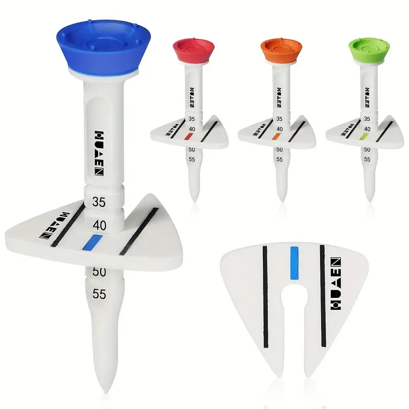 HUAEN Premium Adjustable Plastic Golf Tees 8pcs