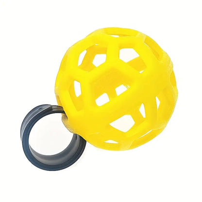 Golf swing trainer ball thin stripe
