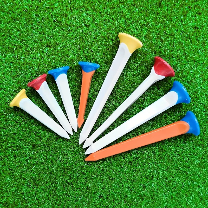 Professional Golf Tees (15-Pack) – 45mm Durable Plastic Performance Tees (Mixed Colors)